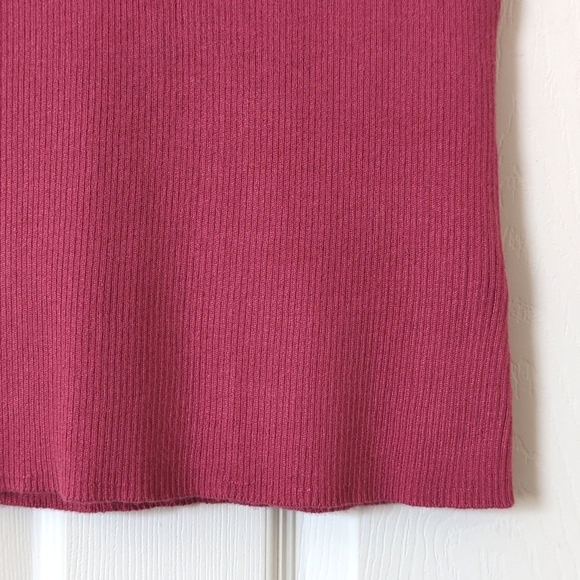 Cable & Gauge Y2K Vintage Ribbed Knit Form Fitting Scoop Neck Tank Top Pink M - Picture 7 of 9